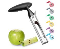 Asdirne Levatorsoli Mela, Togli Torsolo Melacon Manico in ABS e Lama Seghettata in Acciaio Inossidabile, Leva Torsolo Mela, Nero