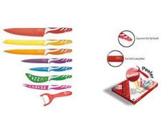 Set 7 coltelli acciaio inox + 1 pelapatate Royalty Line Switzerland (acciaio)