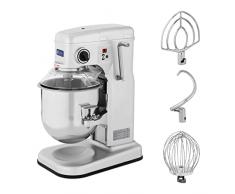 Royal Catering Impastatrice Planetaria Macchina per Impastare RCPM-10,1B (10 L, 650 W, 5,5 kg, 230-580 giri/min, Acciaio inox)