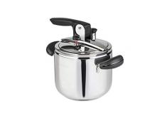 Barazzoni, ø22cm, Pentola a pressione Amelia+, ø18cm, capacità 3.5Lt, inox 18/10, Made in Italy, 3.5 unknown_modifier, inossidabile, Acciaio e Nero