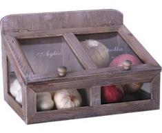 IDEA SCATOLE IN LEGNO, SCATOLE THE E CAFFÈ SCATOLA LEGNO, SHABBY CHIC, PORTA AGLIO\CIPOLLA