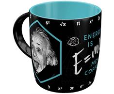 Nostalgic-Art Tazza da caffè retrò, Einstein - Energy=Me+Coffee – Idea regalo per studenti, in ceramica, divertente design vintage con detto, 330 ml, 43073