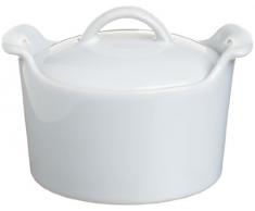 Tognana Mininova 13 cm-Mini casseruola in Ceramica, Linea Corpo con Coperchio, Colore: Nero Avorio