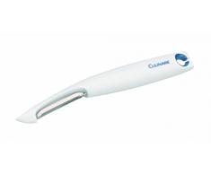 Culinare C12006 Pelapatate Girevole, Bianco, Plastica/Acciaio Inossidabile, Pela Verdure, Pela Frutta, Pela Carote, 2 Anni di Garanzia