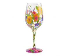 Lolita Fiore Bicchiere da Vino, Vetro, Multicolore