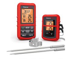 ThermoPro TP20C Termometro Cucina Digitale a Distanza Senza Fili con Doppia Sonda per Cottura Cibo Carne Forno Griglia Barbecue, Monitora la Temperatura a Partire da 500 Piedi di Distanza