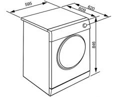 Smeg DHT83LIT-1 Libera installazione Caricamento frontale 8kg A+++ Argento, Bianco asciugatrice