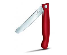 Victorinox Swiss Classic, coltello da verdura pieghevole, lama dritta, lavabile in lavastoviglie, 11 cm, colore rosso