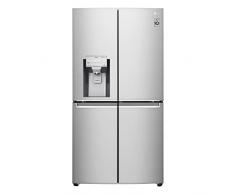 LG GMJ945NS9F Door-in-Door Frigorifero Multidoor 4 Porte Total No Frost, 638 l, Wi-Fi, Tecnologia Door & Linear Cooling, Dispenser Acqua e Ghiaccio con Allaccio, UVnano, Metal Fresh, Noble Steel