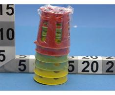Contenitori Portabicchieri porta bicchieri In Plastica 6Pz Colori Assortiti