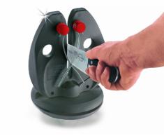 Dick - Affila coltelli ad azione rapida, in acciaio, colore: Nero