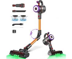 ONSEEN Aspirapolvere Senza Fili, 450W 27KPa Scopa Elettrica Senza Fili Potente, 7 in 1 Leggero Aspirapolvere Autonomia 50 Minuti, 180°Pieghevole Tubo, Aspirapolvere Batteria per Capelli Pavimenti, M81