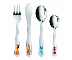 Tescoma 668089 Bambini Posate da Tavola, Animaletti, Acciaio Inossidabile, Multicolore, 4 Pezzi