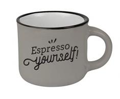 Grafik-Werkstatt Tazza da caffè vintage, mini tazza in ceramica, 95 ml, Espresso yourself