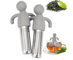 2 Pezzi Infusore per Il Tè, Infusore da tè in Acciaio Inossidabile e Silicone, Colino per Tisane, Filtro per Tisane, Filtro per Tè In Foglie per tè in Foglie Sfuse, per Teiere, Tazze e Tazza