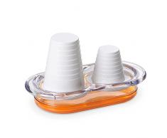 Omada Design Portabicchieri Acqua e Caffè, Porta Bicchieri Biodegradabili, Infrangibile, Lavabile in Lavastoviglie, linea Happy Drink, Giallo