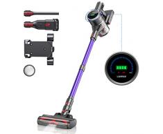 Laresar Aspirapolvere Senza Fili 33Kpa 400W Scopa Elettrica Senza Fili Potente Batteria Rimovibile 55 Min Display a LED per Aspirazione Regolabile con Manopola Aspirapolvere Anti-groviglio Elite 5