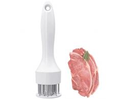 Batticarne Professionale Batticarne,Tenderizer Di Carne Tenderizer Per Carne,Martello Per Bistecca Manuale Ago Per Batticarne,per Carne Tenera Carne Suina Carne di Vitello e Pollame in Cucina (Bianco)