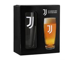 Juventus Set di due Bicchieri da Birra - Novità 2023/2024 - 100% Originale - 100% Prodotto Ufficiale - Capacità: 0,5 L
