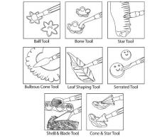 PEDRINI - SET 8 UTENSILI PER DECORARE DOLCI