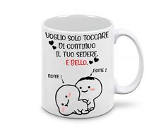 Mr. Gadgets Tazza in Ceramica Personalizzabile con Nomi San Valentino Scherzosa