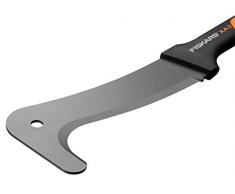 Fiskars Roncola, Lunghezza: 50,5 cm, Rivestimento antiaderente, Lama in acciaio temprato/Manico in plastica rinforzata con fibra di vetro, Fodera per conservazione e trasporto incluso, Nero/Arancione, WoodXpert, XA3, 1003609