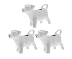 Brocca for scrematrice for cani 3 pezzi mini brocca for scrematrice a forma di animale con manico in ceramica barattolo di miele tazza di salsa tazza di latte e caffè contenitore da cucina for la casa