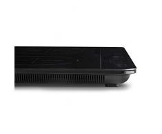 Piano Cottura a Induzione Portatile con Superficie Vetroceramica - 2 Zone Cottura 3500W, Doppia Piastra ad Induzione fino a 240°C, Timer Impostabile, Funzione di Mantenimento del Calore