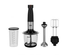 Beko - HBA81762BX - Set Frullatore ad Immersione Sirius Line, Bicchiere Graduato 700 ml, 750 Watt, con Tritatutto 2 Lame Acciaio Inox, Mixer, Doppia Frusta - Nero