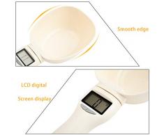 Furpaw Cucchiaio Bilancia, Cucchiaio Digitale con Display LCD, Misurino Contenitore Crocchette per Cane Gatti, Mini Cibo Elettronico Bilance per Uso Domestico e Alimenti per Animali