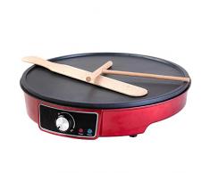 Gadgy Crepiera Elettrica | 1000 Watt | Piastra per Crepes | Macchina Pancake | Padella Crepes | Creperia | Pancake Maker | Padella per Piadina | Spatola Crepes Inclusi | Temperatura Regolabile