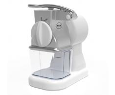 RGV Robusta Junior grattugia elettrica per formaggio, Rullo in Acciaio Inox, Tramoggia in Alluminio, Contenitore Estraibile con Coperchio Salvafreschezza, 150 W