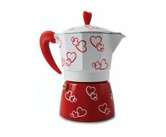 GALILEO Cuore Caffettiera 1 Tazza, Bianco