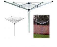 Progen - Stendibiancheria a ombrello, pieghevole, per esterni, da giardino, con 4 bracci da 50 mm, per stendere e far asciugare il bucato