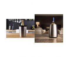 Vacu Vin Secchio per Bottiglie di Champagne Senza ghiaggio Rinfrescatore Rigido Elegant, Acciaio Inossidabile, Unica & Elegante Refrigeratore per Vino Attivo Acciaio Inossidabile