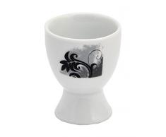 Van Well - Set 6 portauovo Black Flower 4,8 cm