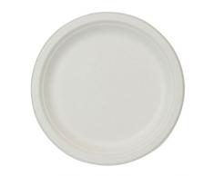 PZ 100 PIATTO PIZZA BIO ECOLOGICO CM 33 POLPA DI CELLULOSA BIODEGRADABILE ECO PER APERITIVO APERICENA E HAPPY HOUR 100% CANNA DA ZUCCHERO