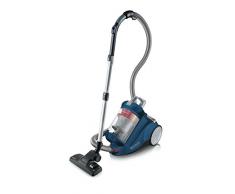 Severin My 7119 Aspirapolvere Multiciclonico, Senza Sacco, regolatore di Potenza, Animal Care, Silenzioso, Ottimo per allergici, 750 W, 1.8 Litri, 75 Decibel, Blu Oceano/Rosso Granata