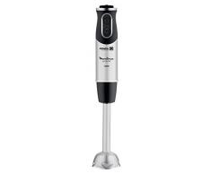 Moulinex DD6578 Quickchef 2in1 Frullatore a Immersione, Tecnologia Powelix, 2 Accessori, 10 velocità, 1000 W, Inossidabile, Acciaio/Nero