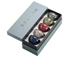 Lxuwbd tazza di tè in ceramica, set di tè cinese kung fu, tazza di tè in stile giapponese, set di tè yerba mate, set di tazze in ceramica 5 pezzi, tazza di tè