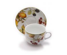 Tognana Set 2: Tazza e piattino, porcellana decorata