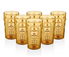 Prisma - Bicchiere in policarbonato Ambar, misura grande, riutilizzabile, senza BPA, 750 ml, lavabile in lavastoviglie, resistente agli urti, ideale per uso in piscina, allaperto e feste.