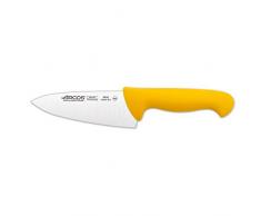 Arcos Serie 2900 - Coltello da Chef Coltello da Cucina - Lama Acciaio Inossidabile Nitrum 150 mm - Manico Polipropilene Colore Giallo