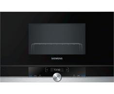 Siemens BE634LGS1 iQ700 - Forno a microonde, 900 W, 21 l, illuminazione interna a LED, acciaio INOX