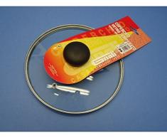 Coperchio in vetro temperato con pomolo per pentole casseruole con diam 20 Cm