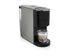 Princess Macchina da caffè multicapsule 4 in 1 - 1450 Watt, Capsule, Pastiglie, Caffè macinato, Senza BPA, 249450, 01.249450.01.001, Nero, Argento