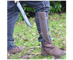 Fodero per Coltello Vintage Medievale, Protezione per Gambe allaperto Trasporto Semplice, Fodero per Gamba pugnale Assassino, Accessori Cosplay rinascimentali, Stile Medievale (Marrone)