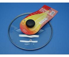 Coperchio in vetro temperato con pomolo per pentole casseruole con diam 26 Cm
