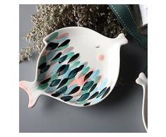 Servizio Piatti set di piatti in porcellana Bacio forma pesce forma ceramica piastra decorativa gioielli decorativi cinghiera piatto vassoio decorativo regalo piatto da pranzo Servizio da Tavola in Po