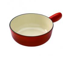 KUHN RIKON 32056 - Pentolino per fonduta di formaggio in ghisa, per fornelli a induzione, 24 cm, colore: Rosso